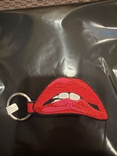 Vintage Rocky Horror Picture Show Lips Embroidered Patch Keychain Official C D