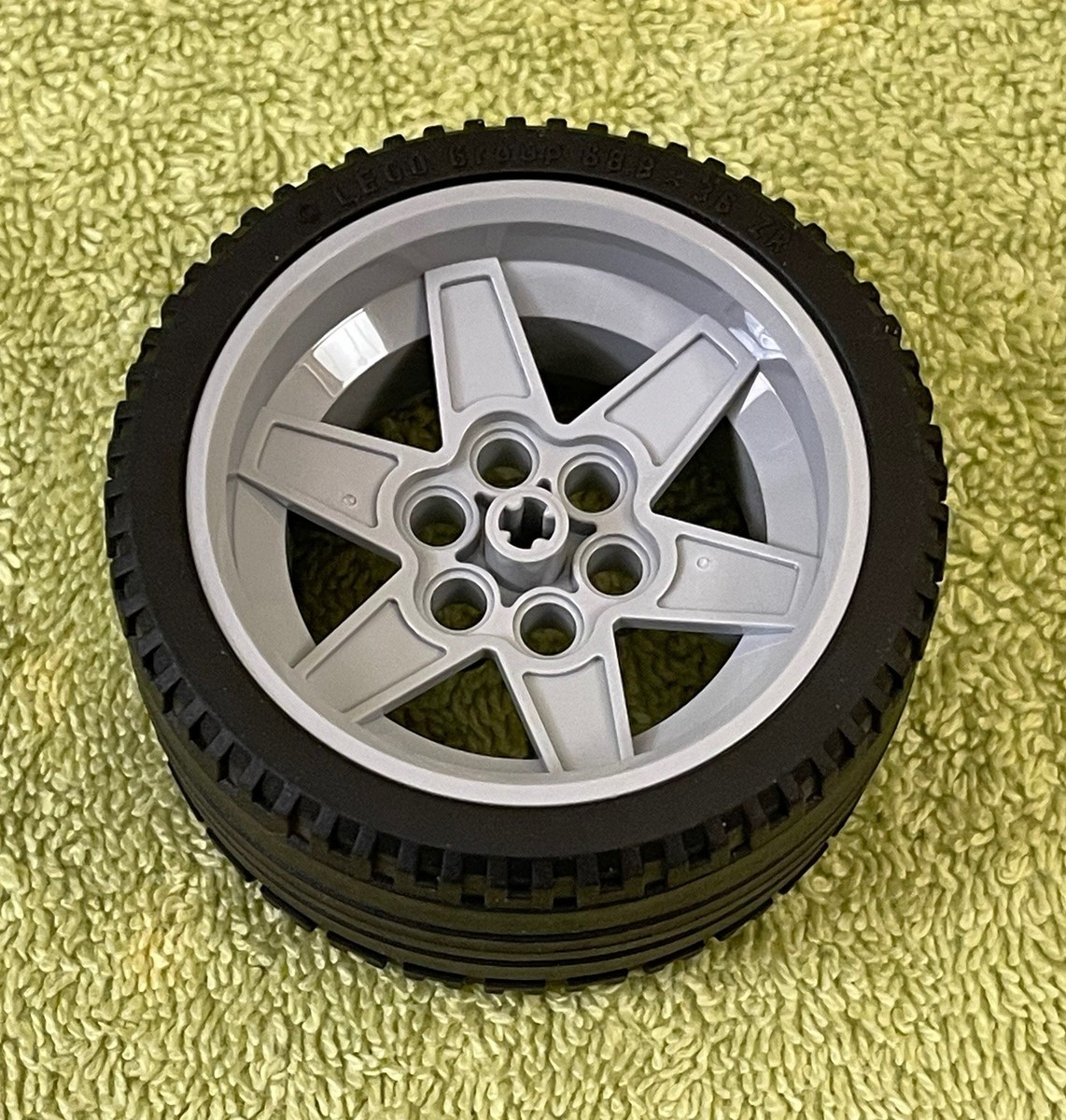 Large LEGO Rubber Tire 68.8 x 36 ZR & LIGHT BLUISH GREY Wheel 56mm