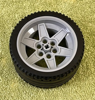 Large LEGO Rubber Tire 68.8 x 36 ZR & LIGHT BLUISH GREY Wheel 56mm