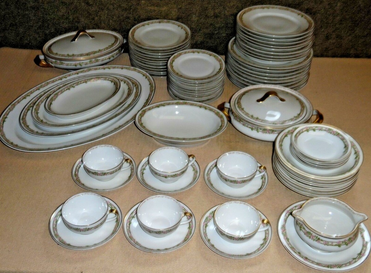 Theodore Haviland Limoges Porcelain Dinner Set - Wanamaker