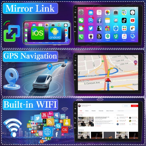 9" Car Stereo Radio Auto Carplay Android 13 Double 2 Din TouchScreen BT GPS WIFI - Picture 4 of 13