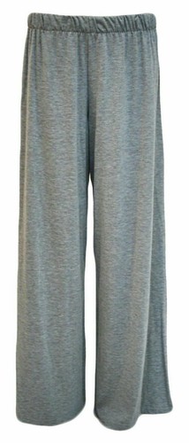 Ladies Womens Plain Palazzo Trousers Baggy Wide Leg Flared Pants 6-20 - Picture 7 of 22