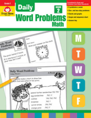 Daily Word Problems, Grade 2 - Paperback By Evan Moor - VERY GOOD