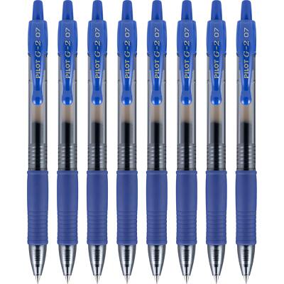 Pilot G2 Blue Gel Ink Pens 8 Count Refillable Smooth Writing Long Lasting