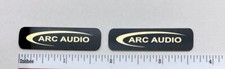 ARC Audio Speaker Badges PAIR Custom Made Gold Aluminum Self Stick