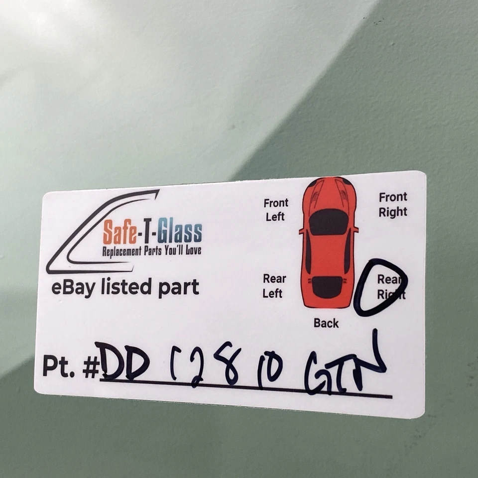 Cristal puerta pasajero trasero derecho fabricante original chevrolet malibu 2016-2025 dd12810gtn Foto 3 de 4