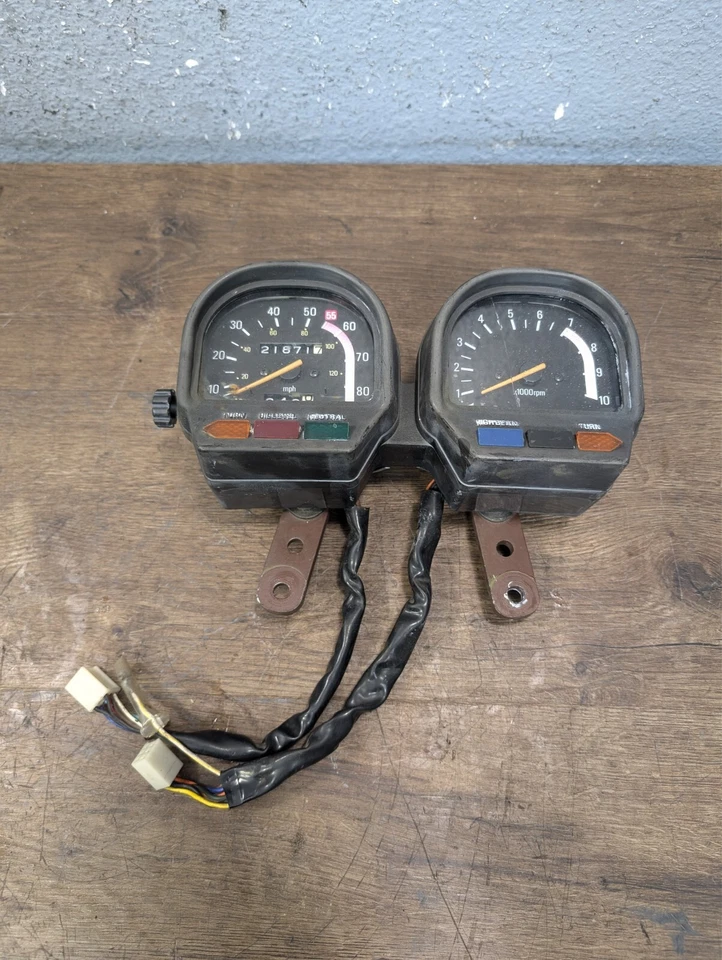 Yamaha Virago 750 XV750 1981-1983 OEM Velocímetro Velocímetro Velocímetro Juego Foto 2 de 4