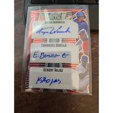 2023 Leaf Metal Triple Auto Arjun Nimmala Enmanuel Bonilla Rojas Red  1/1