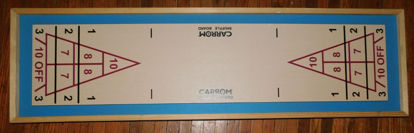 Wooden Tabletop Carrom Shuffle Board Game 8 Roller Ball Pucks eBay