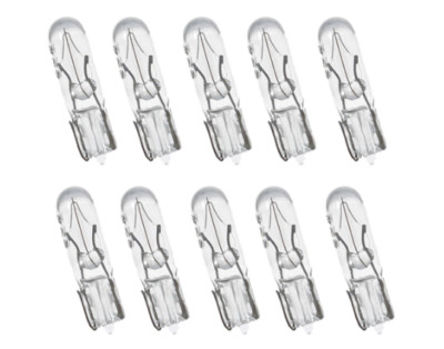 10x Glühlampe Glassockel Tachobeleuchtung Standlicht Soffitte W2x4,6d 12V 1,2W