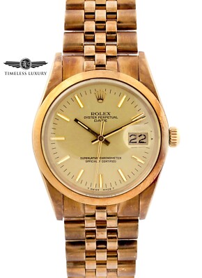 1985 Rolex Oyster Perpetual Date 15007 14k Yellow Gold 34mm 1985 Rolex Oyster Perpetual Date 15007 14k Yellow Gold 34mm