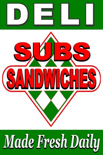 Deli Subs Breakfast advertising poster signs 2 poster sign bundle 24"x36" - Picture 2 of 4