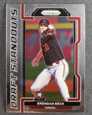 Brendan Beck 2021 Panini Prizm Draft Picks Standouts #DS-BB Cardinal