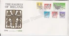 EIRE IRELAND FDC FIRST DAY COVER 1990 TREASURES OF IRELAND STAMP SET 1p-£2