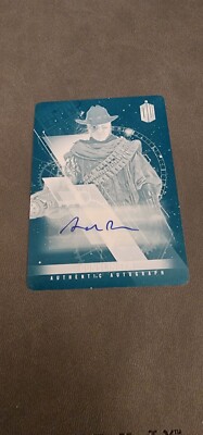 2016 Doctor Who Printing Plate Cyan 1/1 Andrew Brooke Autograph Topps