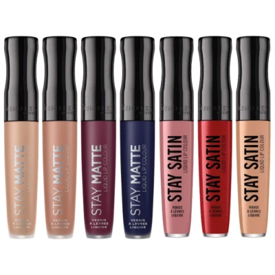 RIMMEL STAY SATIN/MATT FLÜSSIGE LIPPENSTIFTFARBE - WÄHLEN SIE IHREN SCHATTEN - 5,5 ML