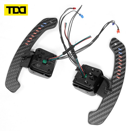 Carbon Fiber Steering Wheel Magnetic LED Paddle Shifters for Seat Formentor Leon - Picture 5 of 7