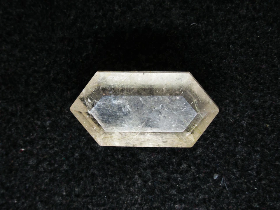 Natural Golden Rutilated Quartz Gemstone Elongated Hexagon Shape Loose Rutile - Image 2 of 4