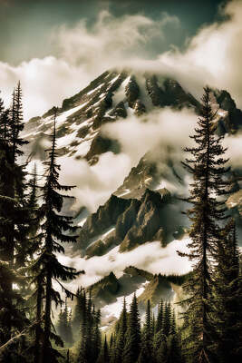 Mount Rainier Scenic Landscape Photo III Art Print - 12 x 18 inches