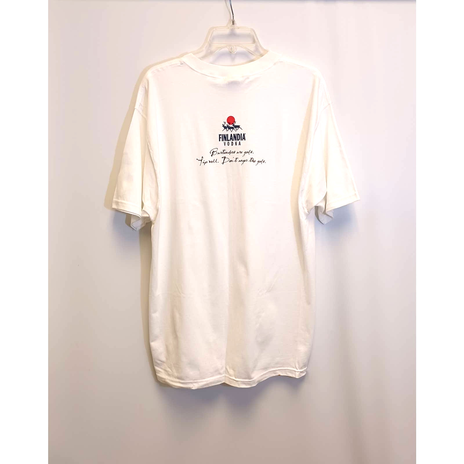 90s XL BARTENDERS ARE GODS Graphic T-Shirt from Finlandia Vodka - NEW & RARE image 10