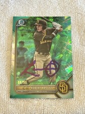 2022 Bowman Chrome Sapphire Edition Aqua Robert Hassell 99/99 SIGNED BOOKEND