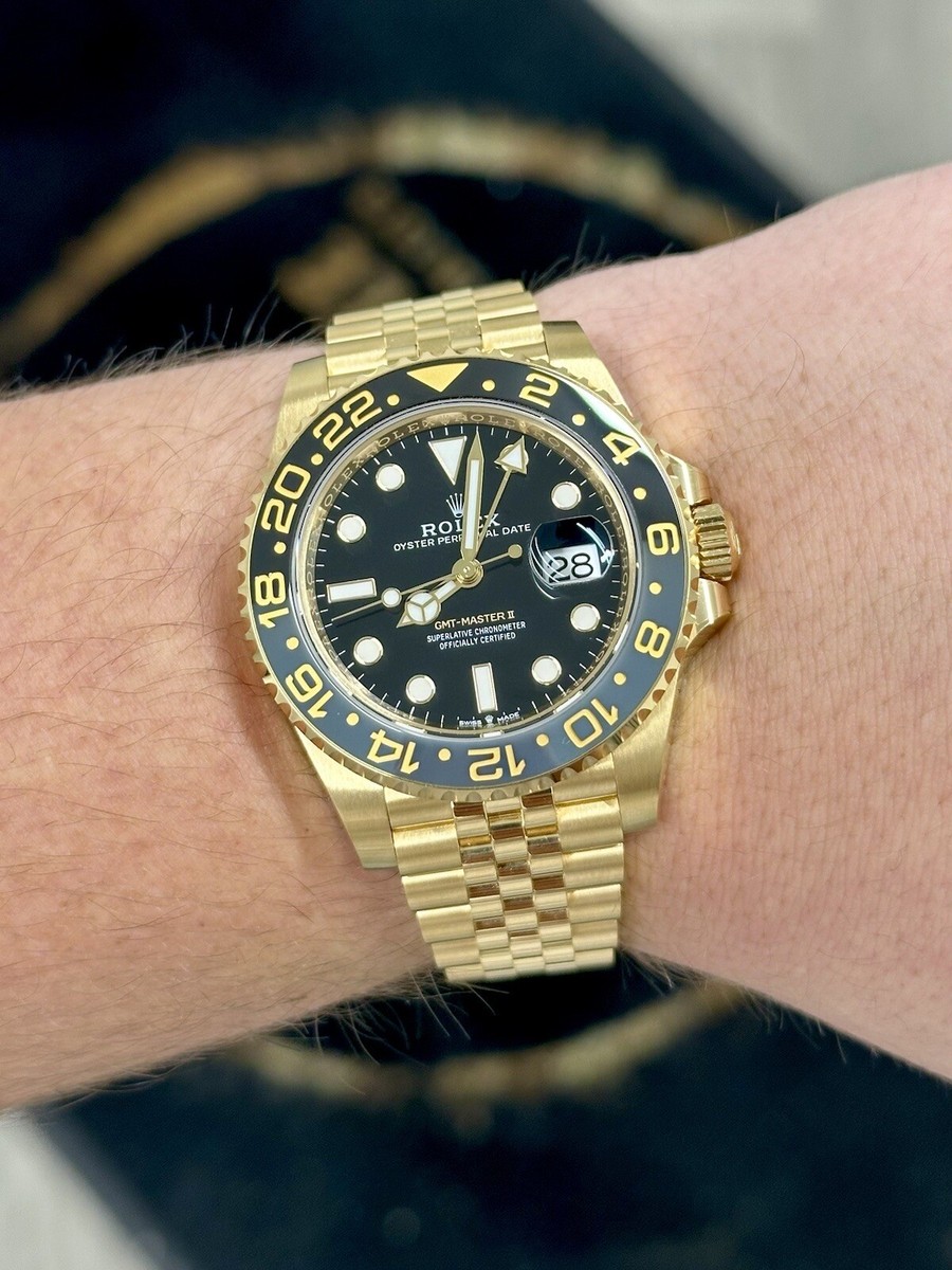 Rolex GMT-Master II 18k Yellow Gold 126718GRNR Full Set UK