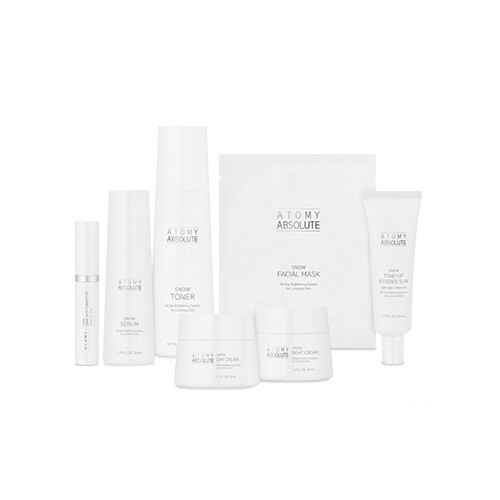 ATOMY Absolute Snow Set 7 Stück den ganzen Tag aufhellende Haut K-Beauty - Bild 1 von 12