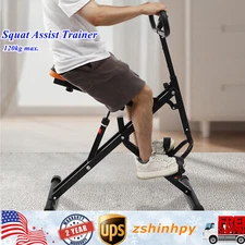 Adjustable Squat Machine Trainer Rowing Machine 264lbs for Ab Workout Glutes