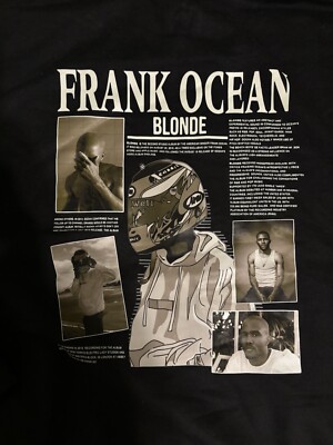 Frank Ocean Blonde Hoodie Men s Medium Black Graphic Print August 2016 Release
