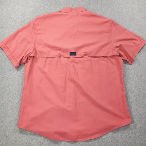 Camisa de Pesca Izod Surfcaster Hombres XL Rosa Salmón Manga Corta Ventilada Ligera - Imagen 15 de 22