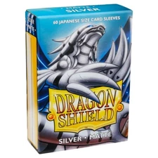 Dragon Shields Matte Silver Japanese/Small Standard Deck Protector Card Sleeves