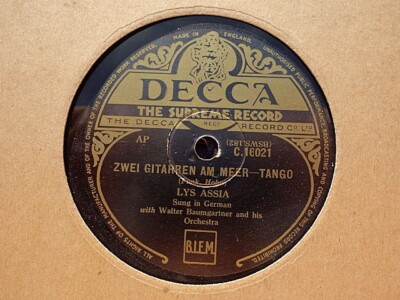 LYS ASSIA - CHOOSE ONE OF FOUR 78 rpm discs