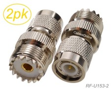2-Pack TNC Male to UHF SO-239 Female RF Coaxial Adapter, CablesOnline RF-U153-2