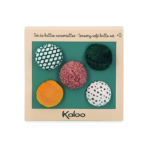 KALOO - Stimoli - Set 5 Palline Multisensoriali 5 cm - Morbide e Leggere, (B3p)