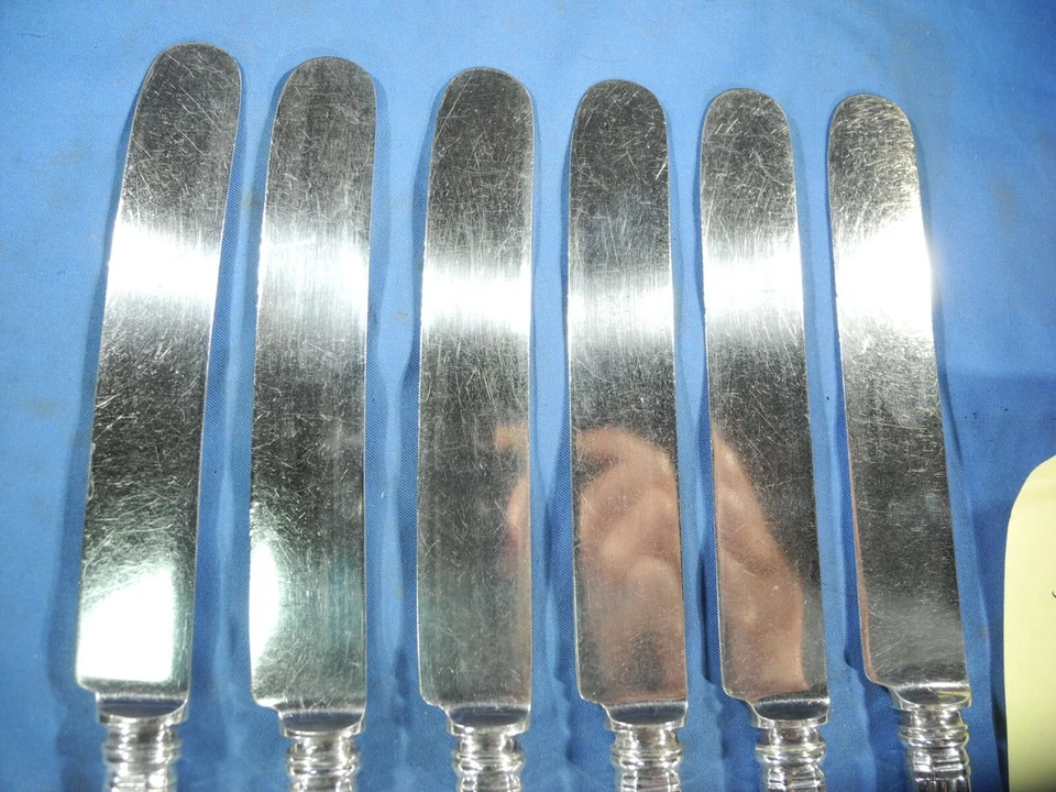 (6) Тупые ножи Gorham Fairfax Sterling 8 1/2 дюйма H? МОНОГРАММА 348 г - Изображение 4 из 4