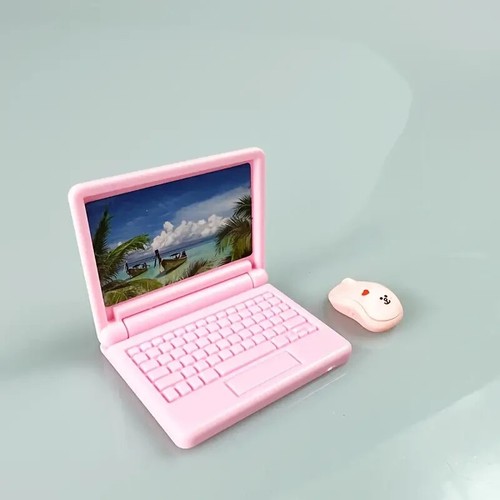 Puppenhaus Miniaturen 1:12 Computer Laptop mit Maus Tablet - Bild 2 von 11