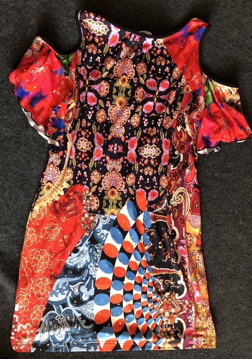 Joseph Ribkoff Dress Size 14 Black Red Midi Designer Lady Design