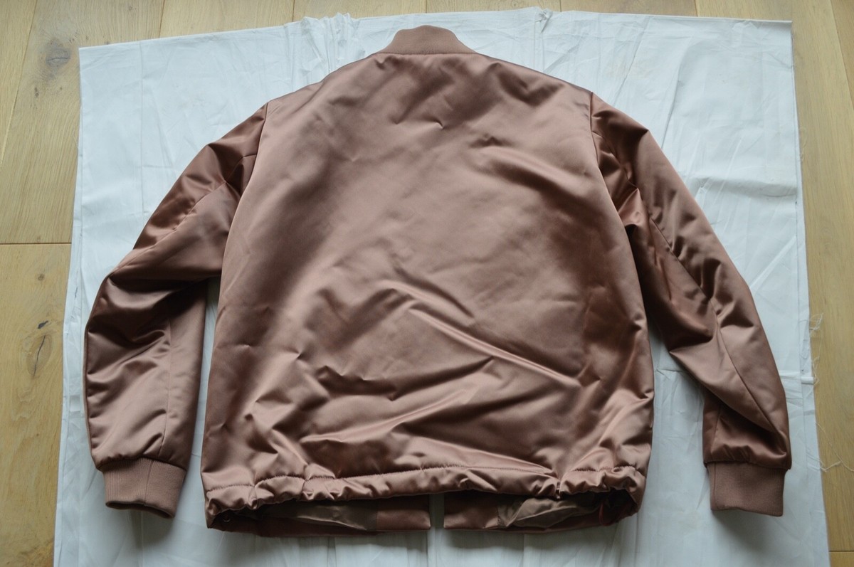 Acne Studios Fuel Shine Tech Pink Satin Bomber Jacket Coat Acne Studios Fuel Shine Tech Pink Satin Bomber Jacket Coat