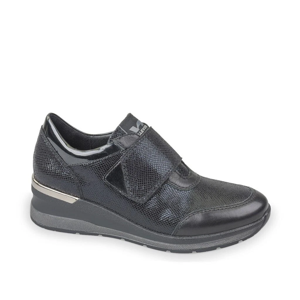 VALLEVERDE 18223 Sneakers Slip On Tear Woman Wedge Leather eBay
