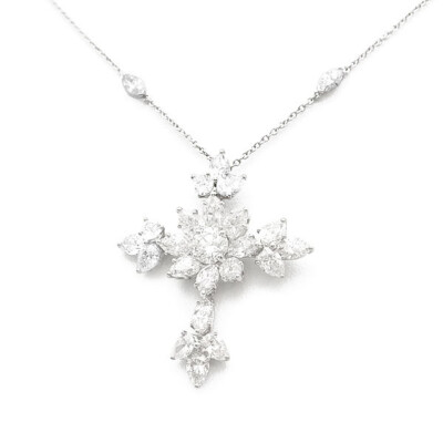 ハリー HARRY WINSTON Symbols Collection Marquise Cross Necklace