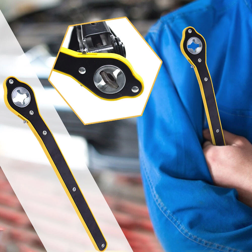 13.3 inch Carbon Steel Car Jack Ratchet Hand Wrench Wheel Tire Lug Wrench Tool
