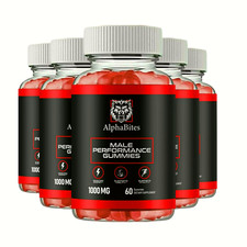 5-Pack AlphaBites Male Gummies - Alpha Bites Natural Support For Men-300 Gummies
