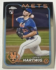 2024 Topps Chrome #45 Grant Hartwig RC New York Mets Rookie Baseball Card. rookie card picture