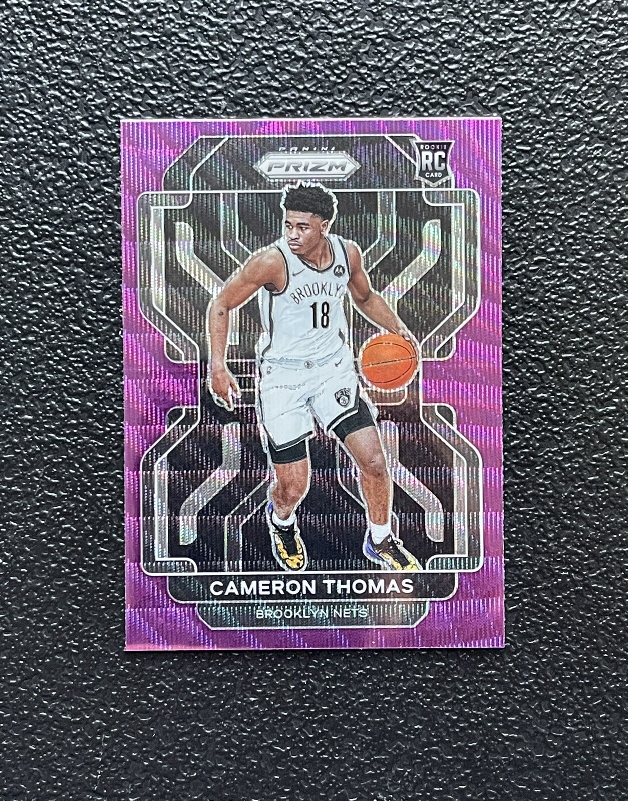 2021-22 Prizm CAMERON Cam THOMAS Purple Wave Prizm Rookie RC #297 *Nets