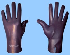 Mens Gloves-Purple LEATHER DRESS GLOVES-SILK LINED GENUINE LAMBSKIN LEATHER st10