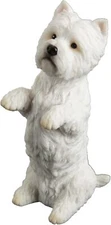 West Highland White Terrier Sitting Up Puppy Dog - Figurine Miniature 4.25"H New