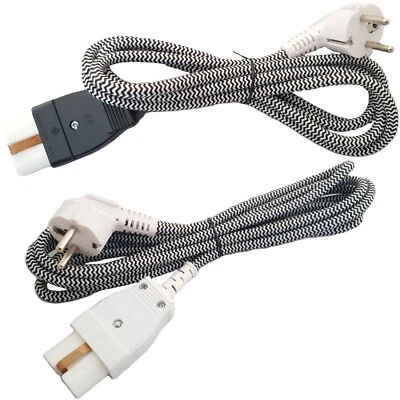 SP-ELECTRONIC Heißgeräte Kabel 2m 3m Stecker Keramik für Heizgeräte z.b.:Samowar Waffeleisen..
