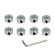 8pcs 3/8" Bore Shaft Collar Lock Collar Zinc Plated Solid Steel with Set Screw