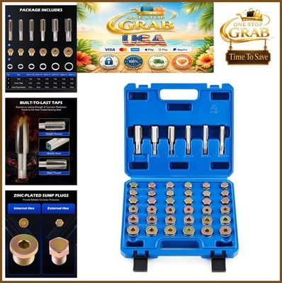 Oil Drain Plug Repair Kit 150 Piece Tap Washer M13 M15 M17 M20 M22 Sump Thread