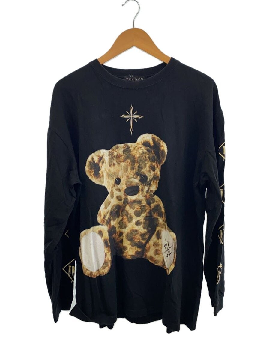 ALTRA T shirt manica lunga TRAVAS TOKYO FURRY BEAR cotone stampa nera